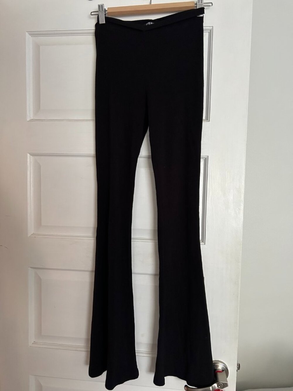 The Kript Black Strappy Flare Pants – Size XS